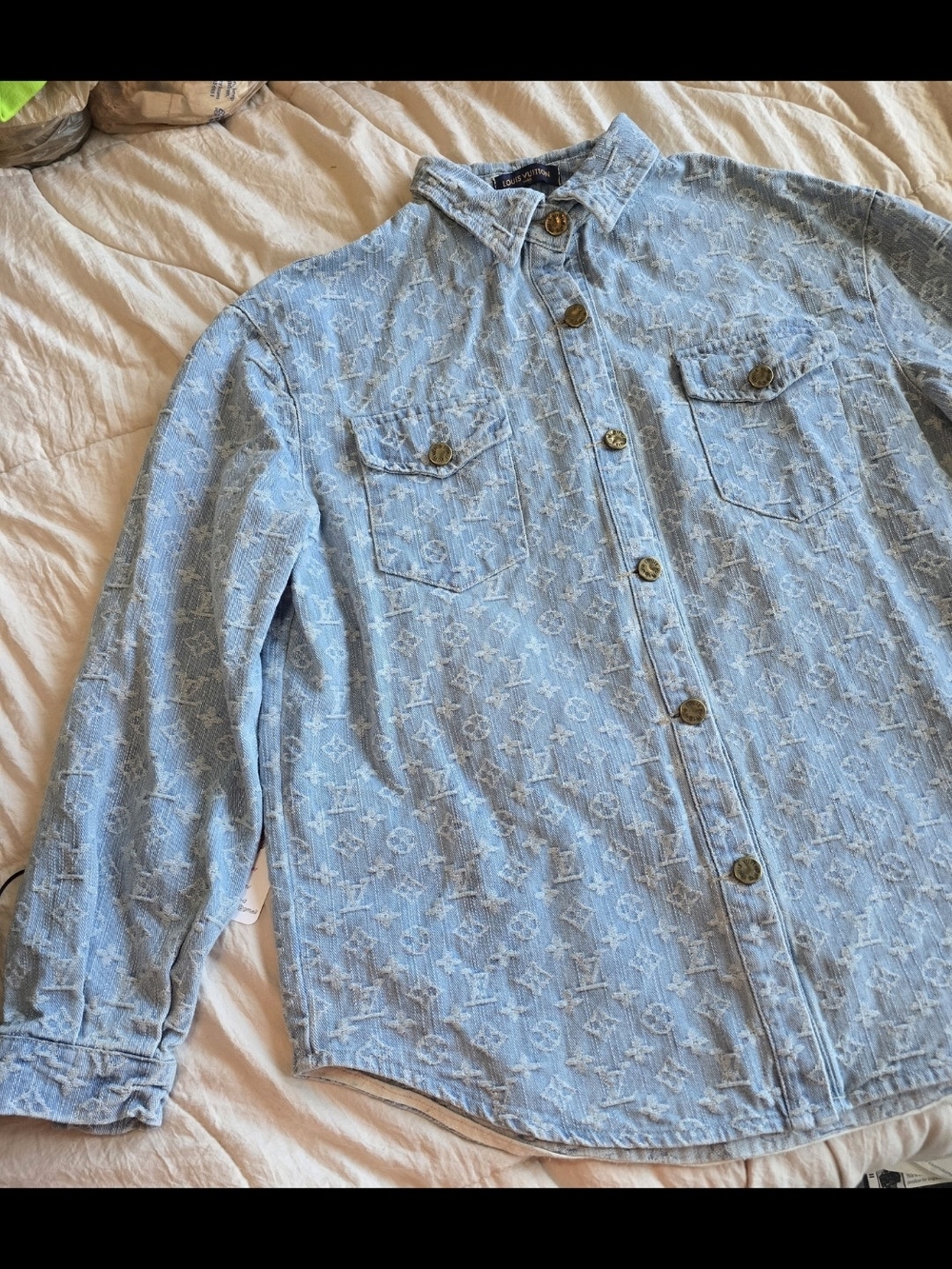 Louis Vuitton Shirt Womens M/L Mens Xs Denim Paid $1200